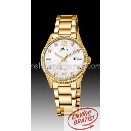 Reloj Lotus de mujer chapado 18464/1 circonitas