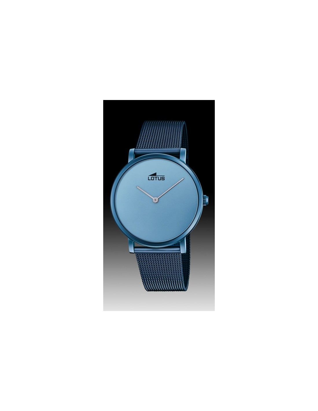 Reloj para hombre Lotus azul con brazalete de malla de acero