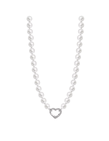 Collar Lotus Silver de mujer, perlas...
