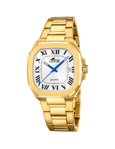 Reloj Lotus de hombre dorado Square...