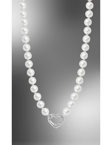 Collar Lotus Silver de mujer, perlas...